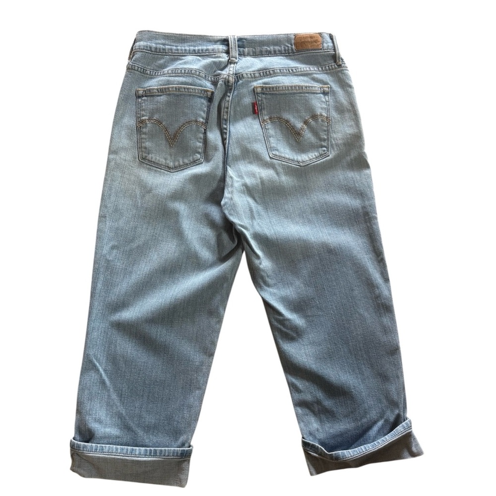 Levi’s 515 Red Tag Women’s Capris Cuffed Faded Stone Wash Size 4 Great Condition